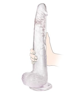 Big Dildo, 11.61 Inch Clear Dildos Lifelike Skin-Touching Feeling, Soft Dildo with Strong Suction Cup, Big Size G-spot Penis Sex Toys for Advanced Women and Men Players