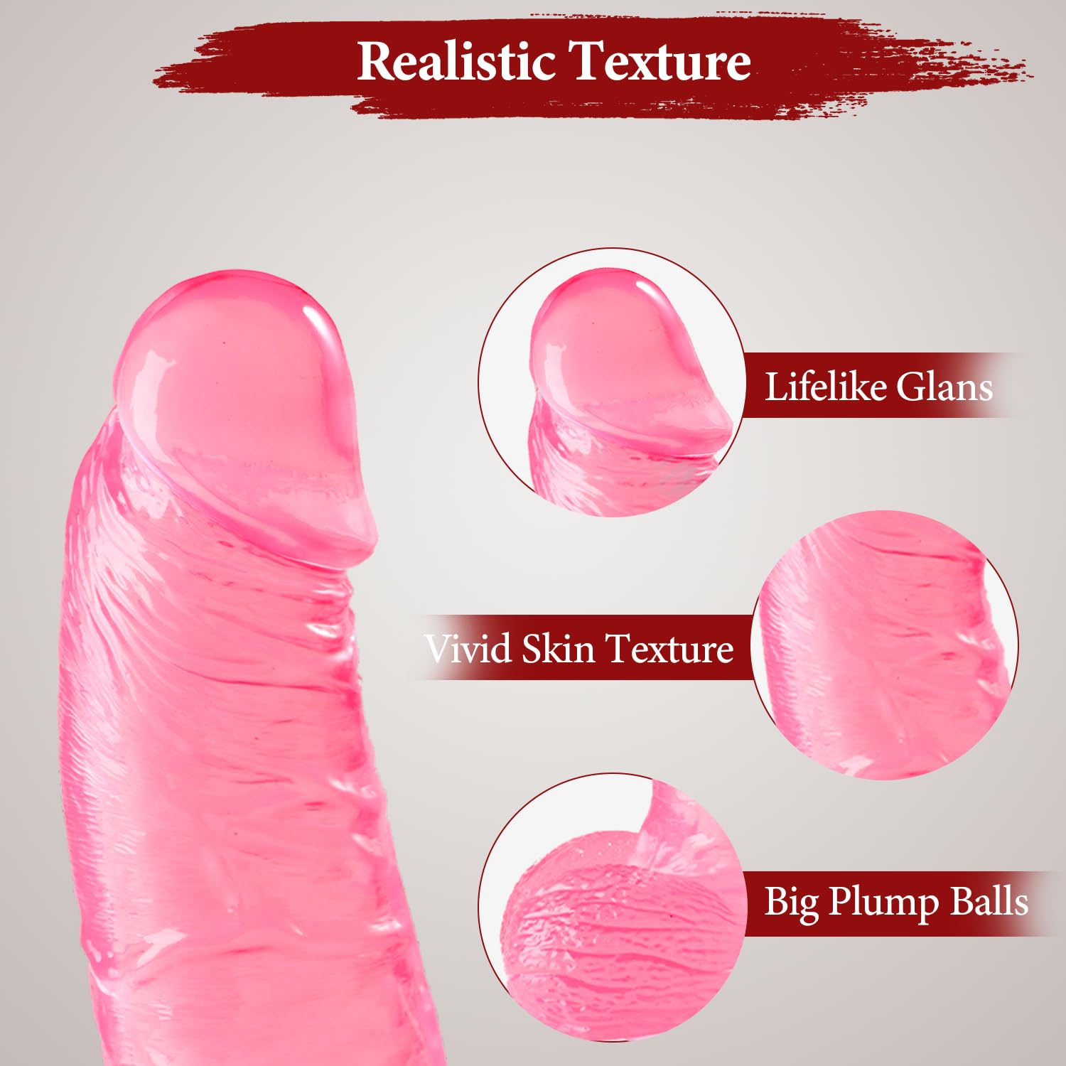 10 Inch Pink Dildo Big Dildos, Soft Realistic Huge Dildo with Strong Suction Cup for Hands-Free and Anal Play, Big G-spot Dildo Anal Sex Toys for Women and Couple