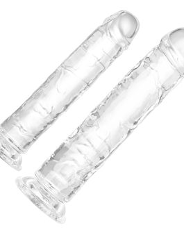 9.8 Inch Realistic Dildos, Big Lifelike Huge Penis with Strong Suction Cup for Hand-Free Play Vagina G-spot Anal Simulate, Clear Cock Adult Sexy Toy for Men Women Female Couples Masturbate