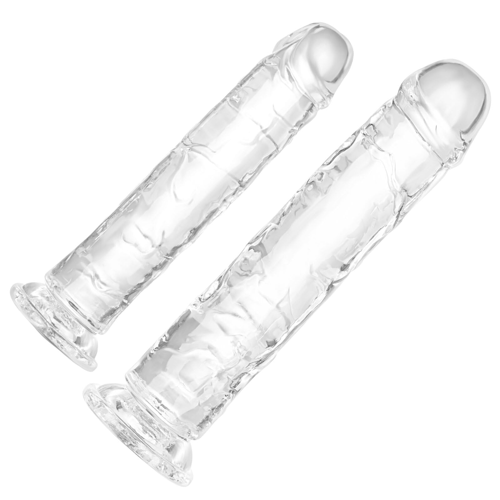 9.8 Inch Realistic Dildos, Big Lifelike Huge Penis with Strong Suction Cup for Hand-Free Play Vagina G-spot Anal Simulate, Clear Cock Adult Sexy Toy for Men Women Female Couples Masturbate