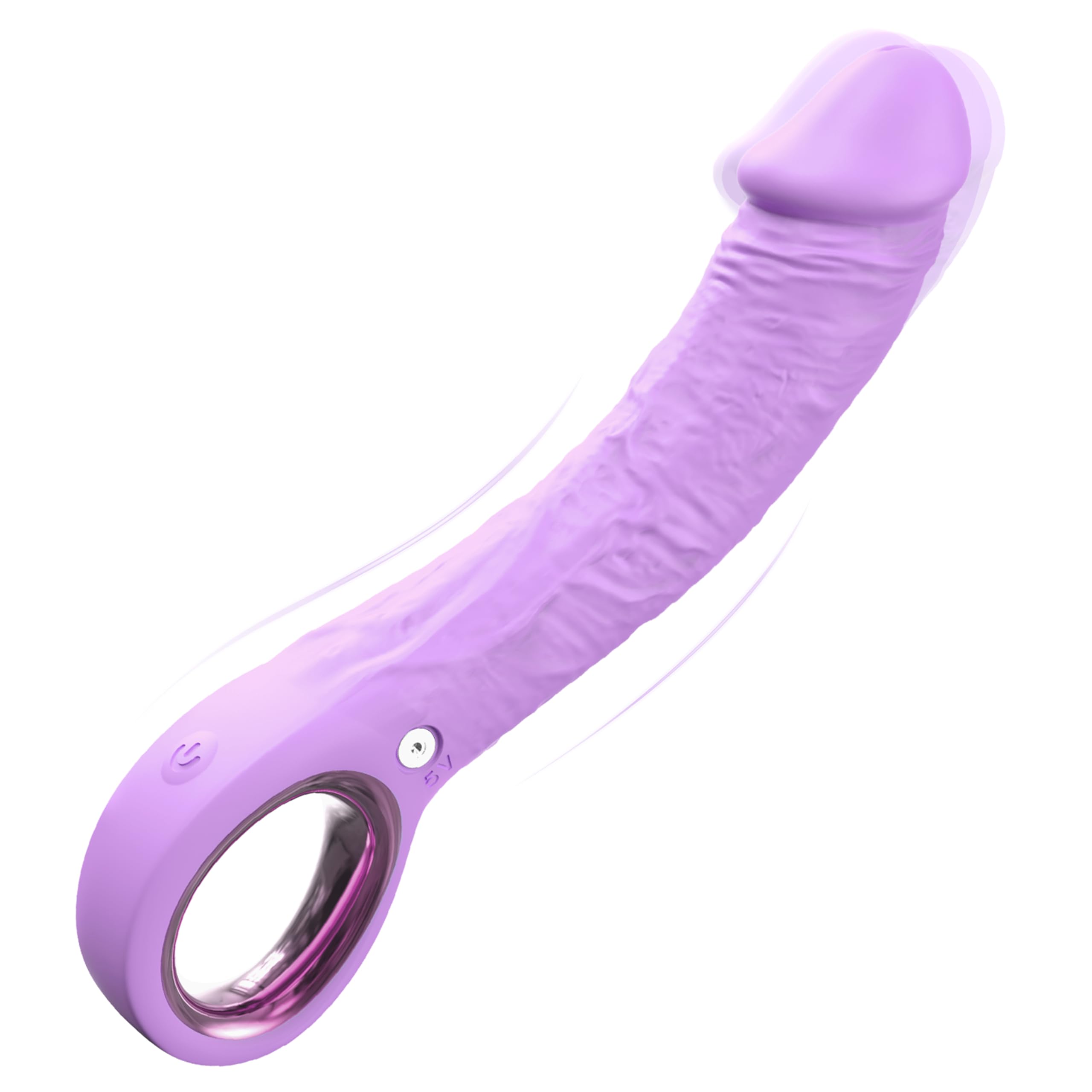 G Spot Dildo Vibrator Adult Sex Toys, 7.8 Inch Realistic Dildo Vibrator for Women and Couples, 10 Powerful Vibration Soft Dildos Adult Toys Consoladores for Clitoral Stimulation(Purple)
