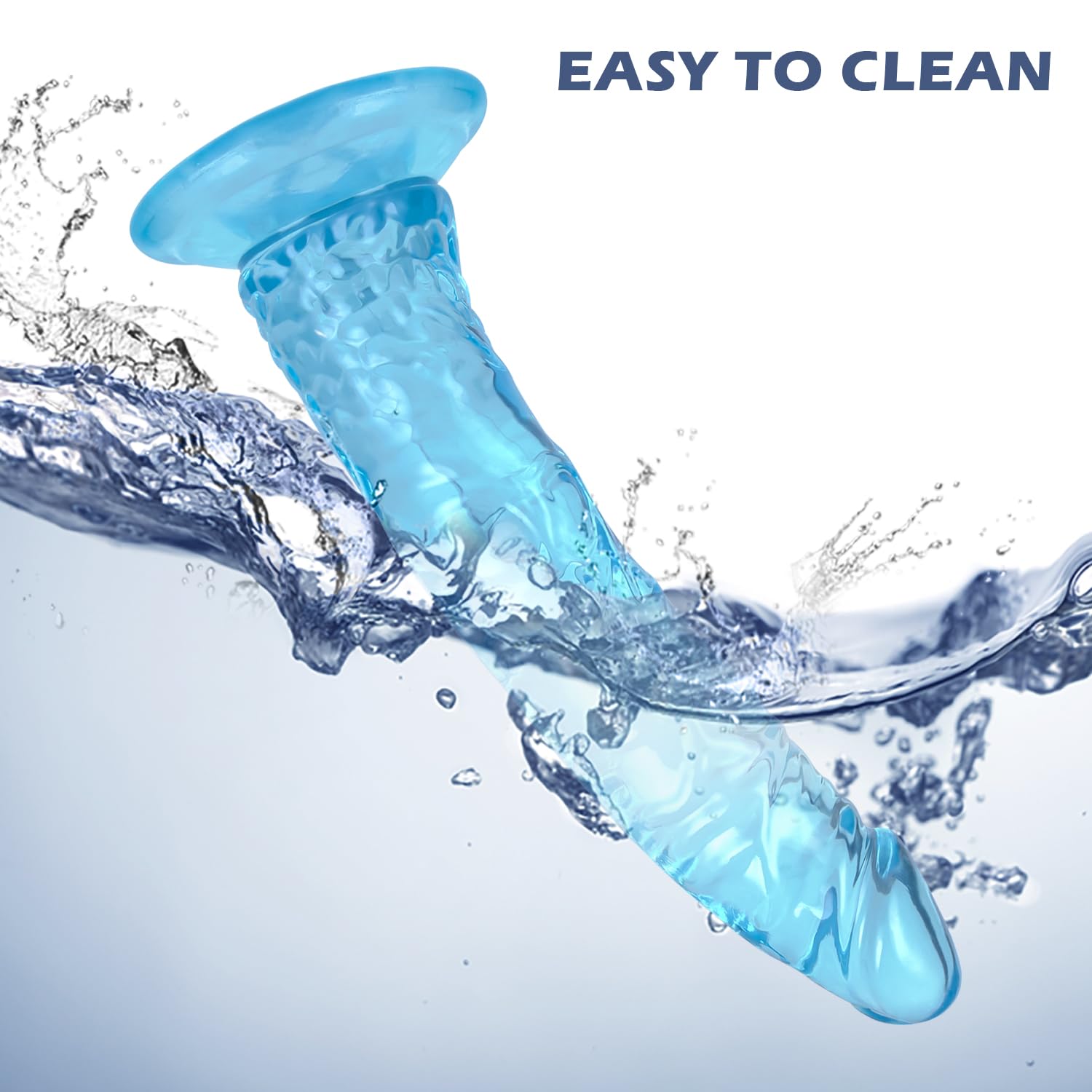 Realistic Dildo 9.4'' Blue Dildo Sex Toys with Suction Cup for Hands-Free Play, Thick Penis Suitable for Women/Men/Gay/Couples with Thin and Slim Poke can be Use for G spot and Anal