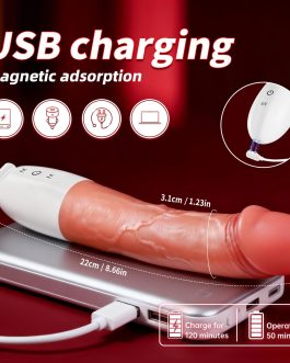 Realistic Vibrating Dildo, 8.4 Inch G Spot Vibrator, Skin Tone