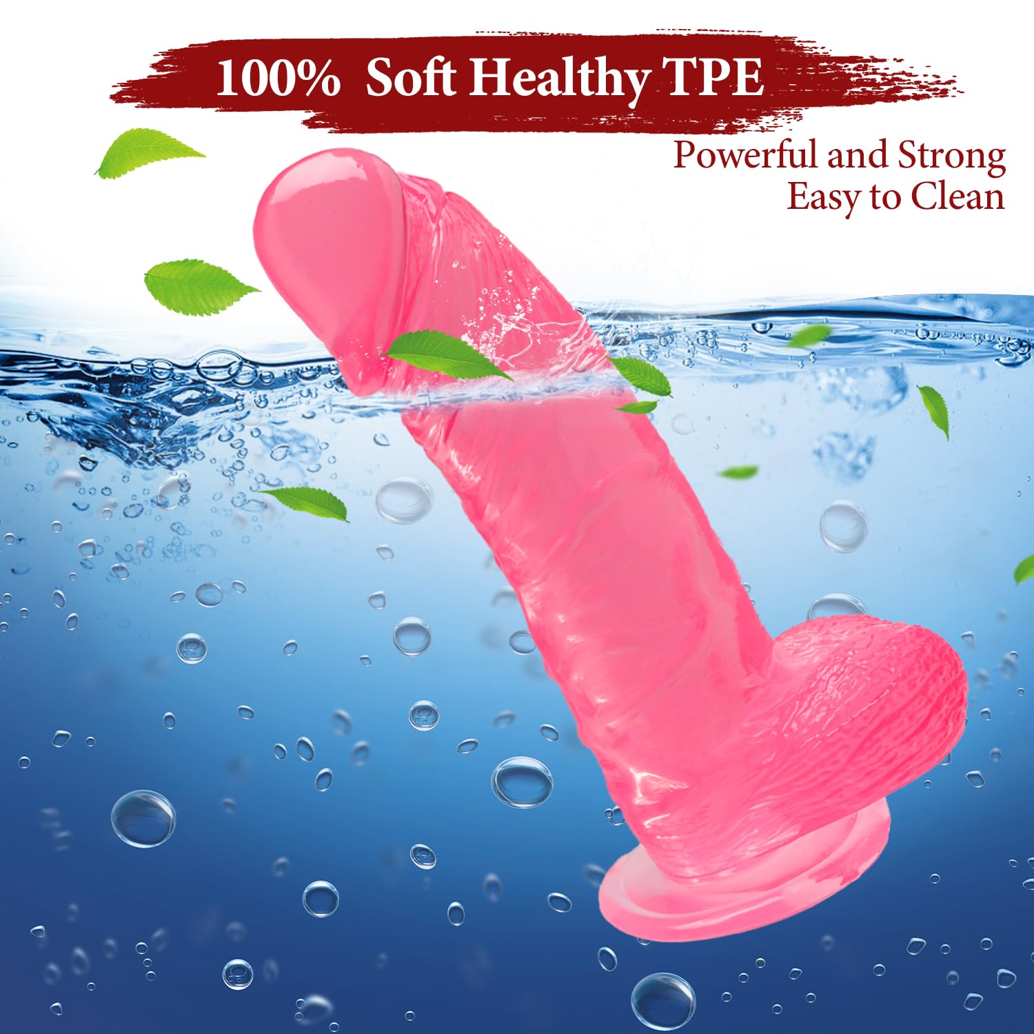 10 Inch Pink Dildo Big Dildos, Soft Realistic Huge Dildo with Strong Suction Cup for Hands-Free and Anal Play, Big G-spot Dildo Anal Sex Toys for Women and Couple