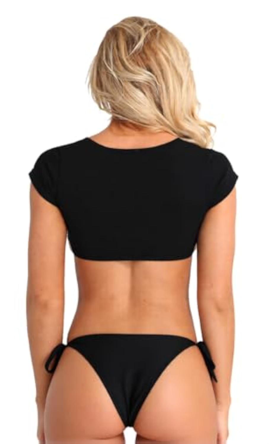 Sexy Lingerir Set for Women Yes Daddy Short Sleeve Crop Top Tie Side Panties Mini T-Shirts Cotton Vest Tank Bra