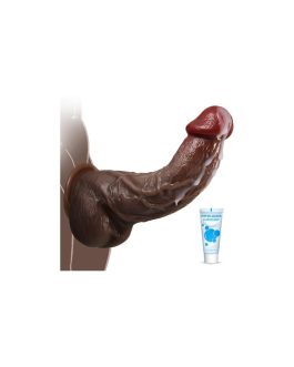 Realistic Black Dildos Sex Toys for Women – 2.36 Inch Diameter Thick Curved Dildo for G Spot Vaginal and Anal Play, Soft Silicone Dildos with Suction Cup Huge Adult Toy for Women Men Couples Beginner