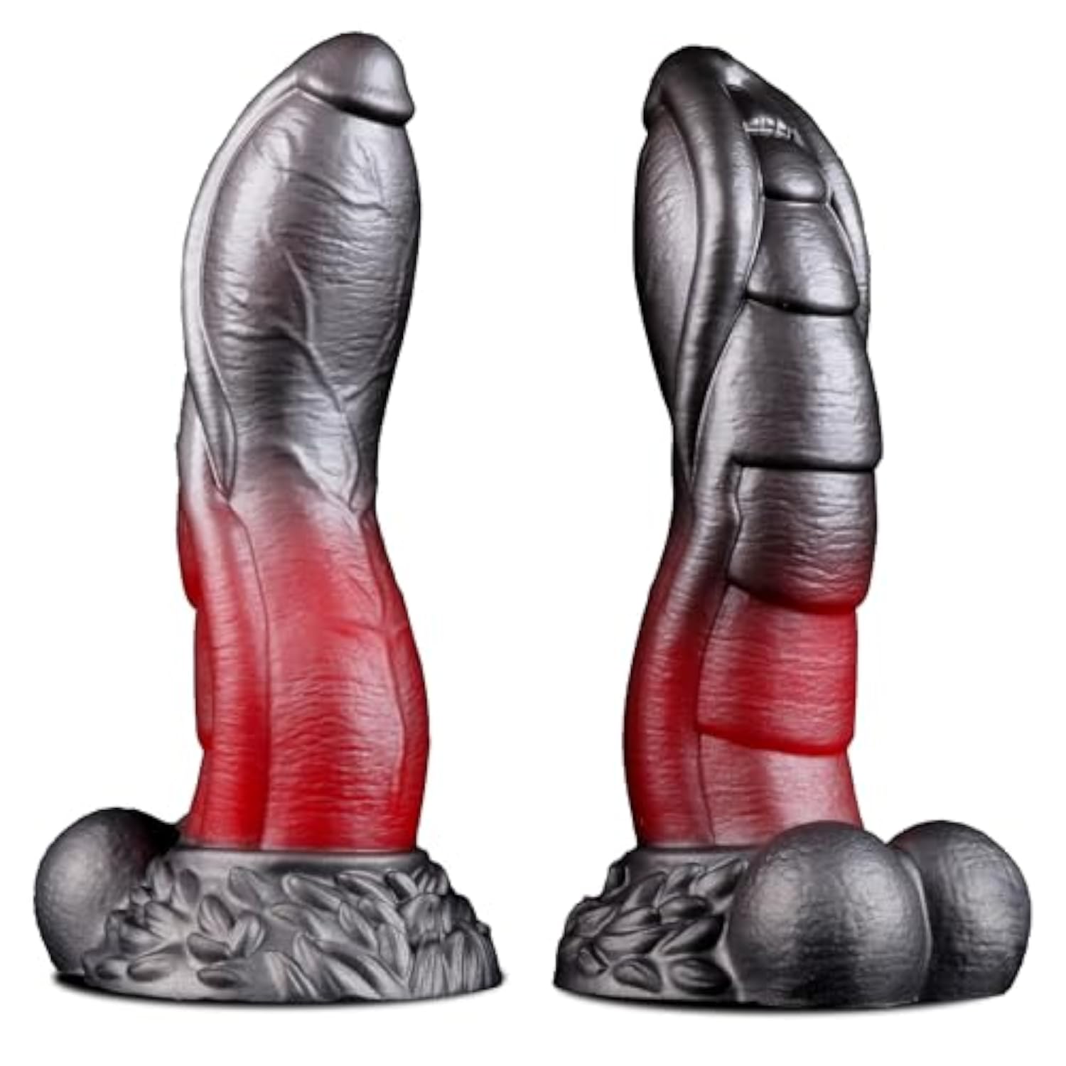 8'' Fantasy Dragon Dildo with Balls, Monster Dildo Huge Thick Horse Dildo | Silicone Creature Dildos with Suction Cup, Giant Alien Cock Girthy Ribbed Anal Toy, Curved Sex Toys for Man Women Couple
