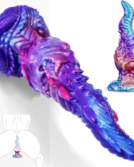 Dragon Tongue Dildo Sex Toy, 8.3”,2.4” Thick G-Spot Massager, Silicone Anal Plug with Powerful Suction Cup, Silicone Butt Plug Anal Dildos for Women and Men, Prostate Massager Sex Toy for Adults