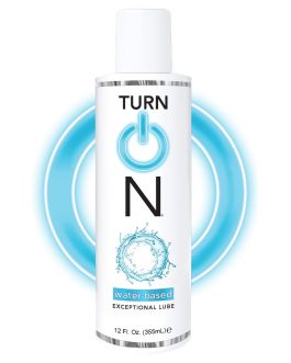 Turn On Water-Based Premium Personal Lubricant | Long Lasting, Ph Balanced, Hypoallergenic, Condom Safe Lube for Men, Women, and Couples, 12 fl oz