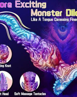 Dragon Tongue Dildo Sex Toy, 8.3”,2.4” Thick G-Spot Massager, Silicone Anal Plug with Powerful Suction Cup, Silicone Butt Plug Anal Dildos for Women and Men, Prostate Massager Sex Toy for Adults