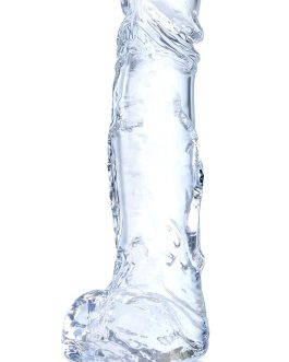 Clear Anal Dildo Sex Toys, Insertable 5.1″ Realistic Soft Silicone Dildos Penis with Strong Suction Cup for Vagina G-Spot Sex Stimulation, Small Curved Strap on Dildo Sex Toy for Beginner Women Men