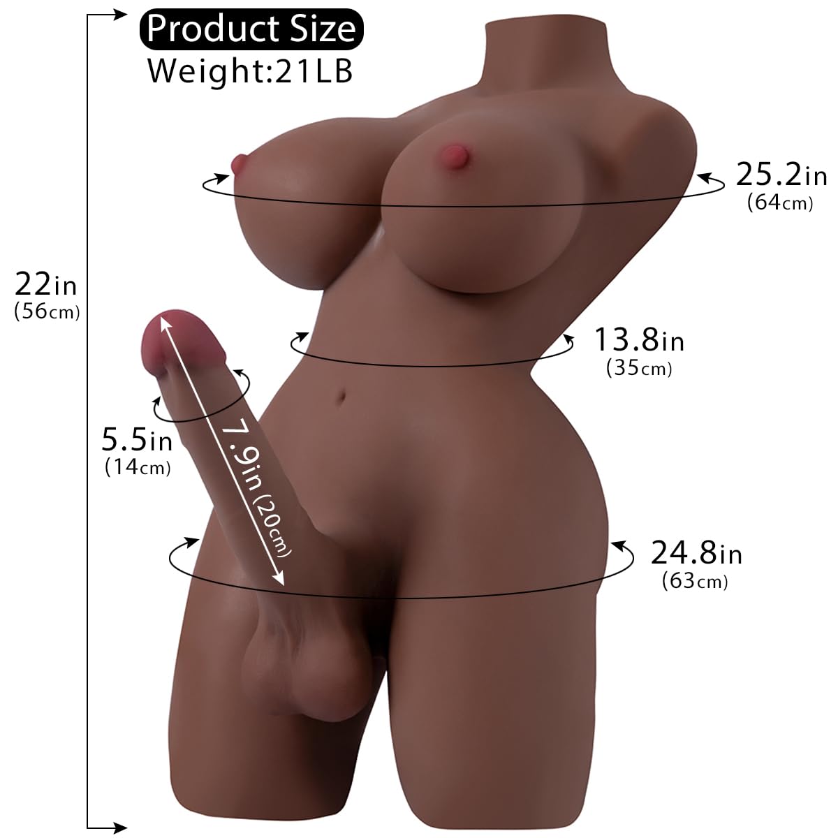 Hitoroto Shemale sex doll life size realistic torso Dildo Breasts anal for ass gay male female Couples penis masturbator Adult stuff men women tpe silicone full body lifelike dolls trans sex toys 20lb