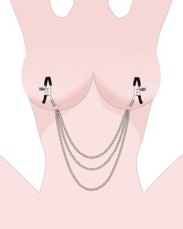 BDSM Nipple Clamps Couples Sex Toys, Bondage Gear & Accessories Sex Restraints, Nipple Clips for Adult Play Adjustable Clamps with Chains Stimulates Women, Sensory Game Play Adult Toys for Bedroom Fun