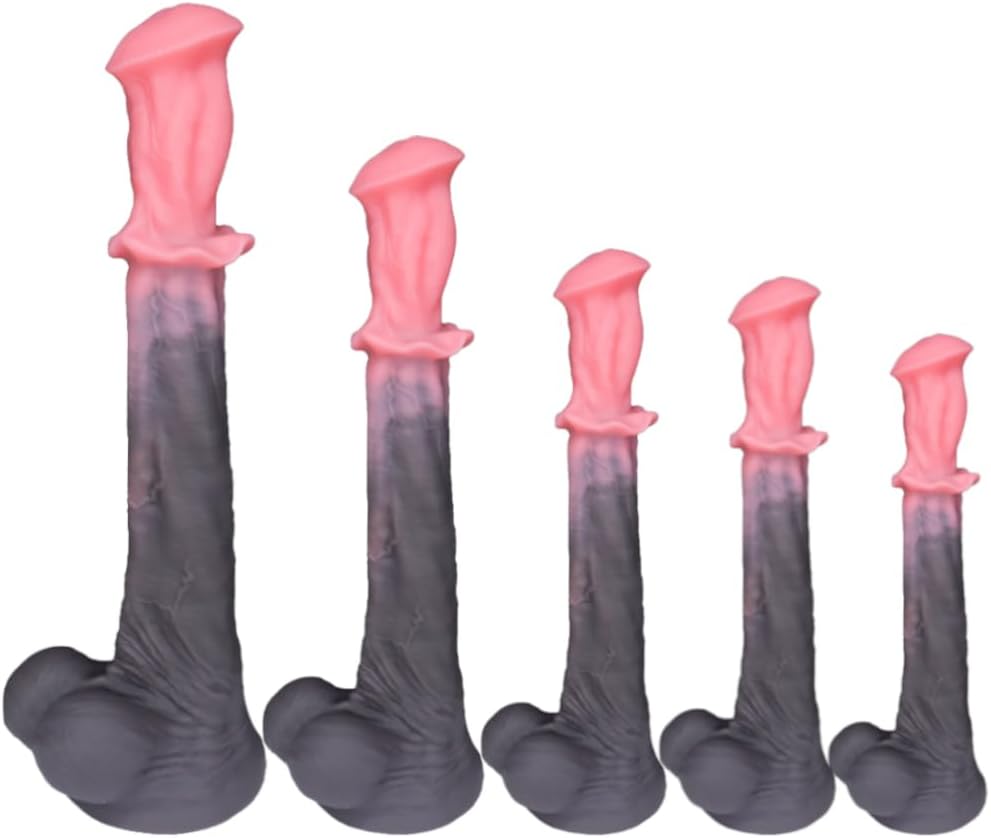 21.2" Giant Long Realistic Horse Dildo Monster Fantasy Animal Huge Knotted Anal Dildos with Petal Knot Large Suction Cup G Spot Butt Plug Adult Sex Toys & Games for Gay Men Women (XXL-21.2")