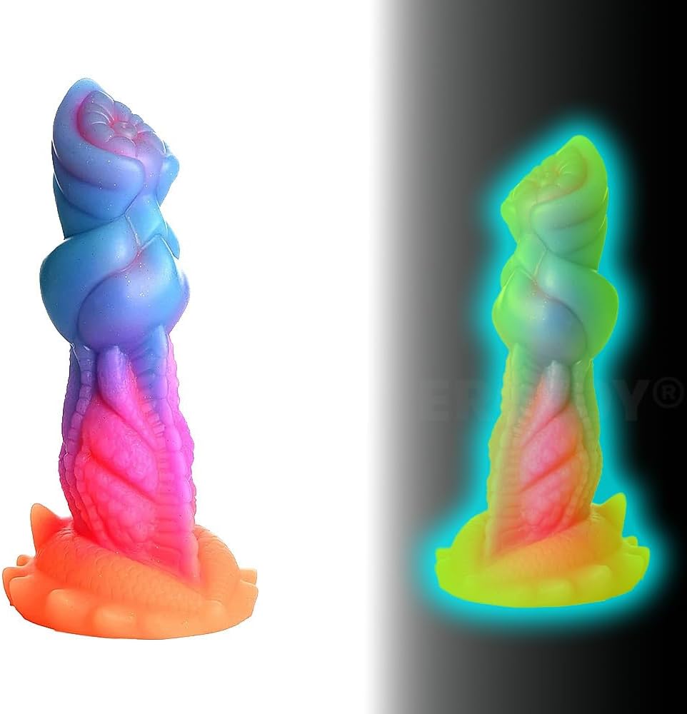 7.5" Fantasy Monster Dildo with Balls U & G-spot Dragon Dildo with Suction Cup, Long Anal Plug Adult Sex Toys & Games for Women Men Couples