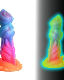 Curved Fantasy Monster Dildo U & G-spot Dragon Dildo with Suction Cup, Long Anal Plug Adult Sex Toys & Games for Women Men Couples (Serpent arc)