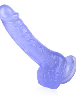 7.5 Inch Soft Dildo, Realistic Anal Dildo Stimulation Vaginal and Anal, Safe Material Flexible Penis with Curved Shaft and Balls,Women Men Adult Sex Toy,Beginner Sexual Fantasy Strong Suction Cup Toys