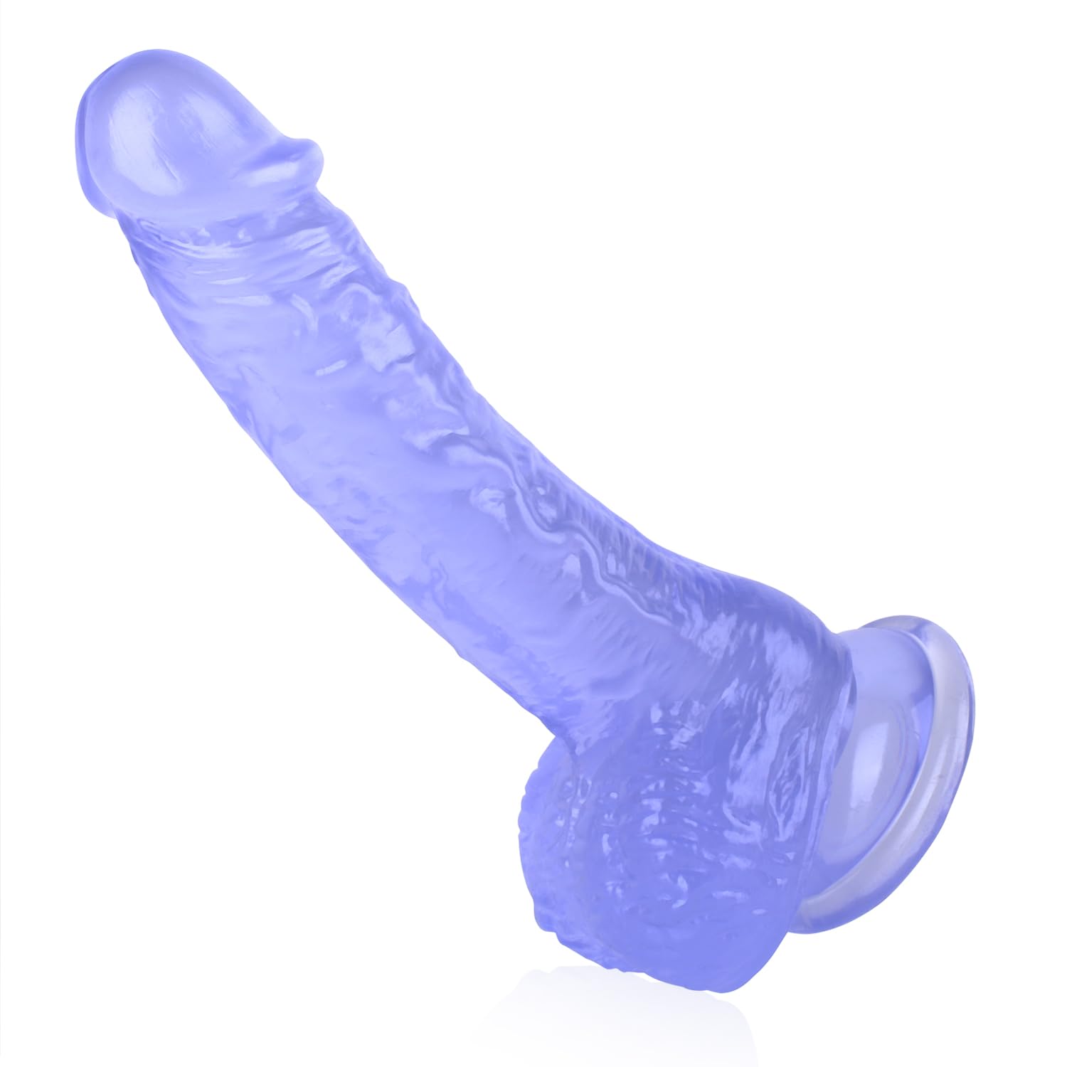 7.5 Inch Soft Dildo, Realistic Anal Dildo Stimulation Vaginal and Anal, Safe Material Flexible Penis with Curved Shaft and Balls,Women Men Adult Sex Toy,Beginner Sexual Fantasy Strong Suction Cup Toys