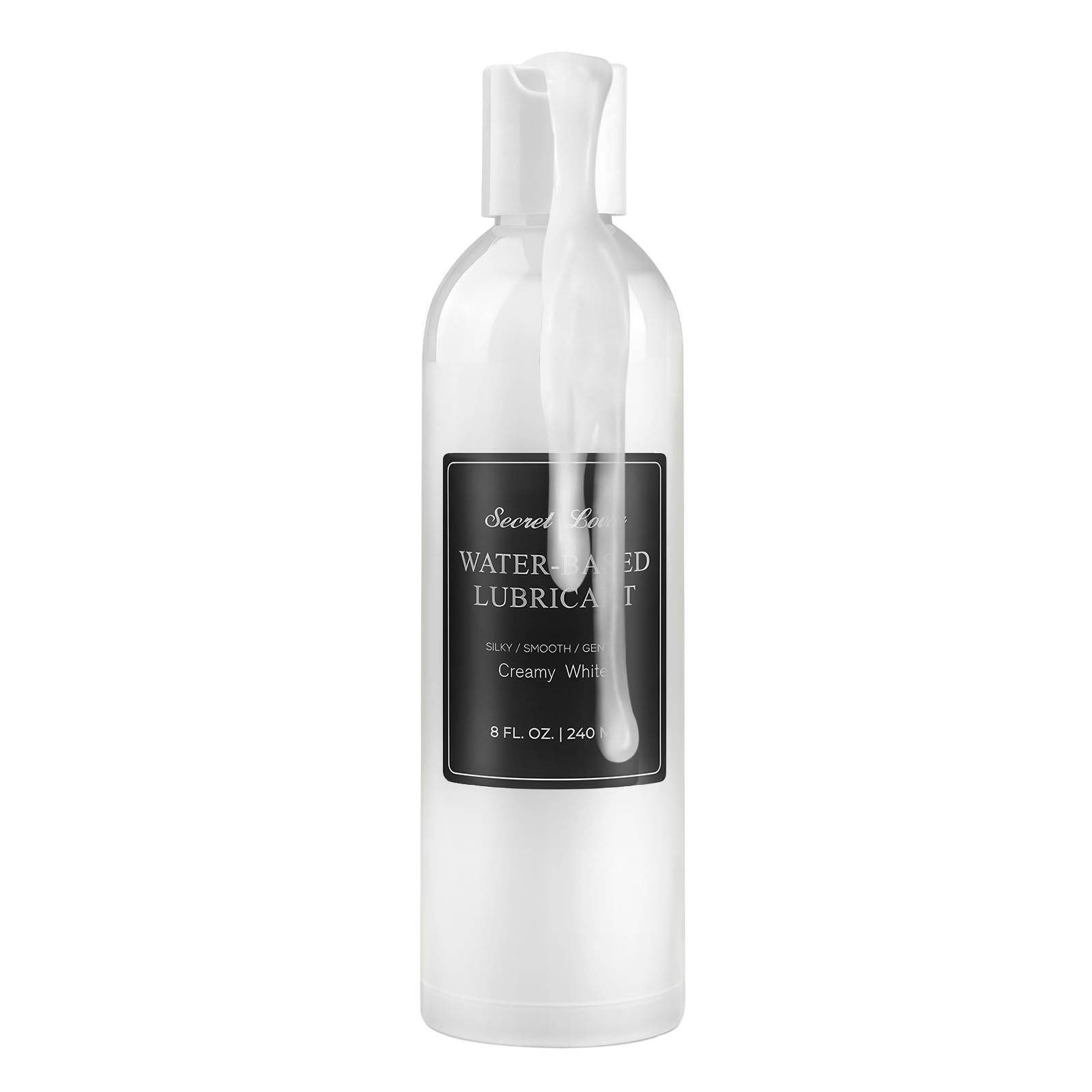Secret Lover Water-Based Cum Lube Synthetic Semen, Smooth Long-Lasting Thick Creamy Personal Lubricant for Women Men, Natural Ingredients Anal Comfort Lubricants for Privacy, 8 Fl Oz