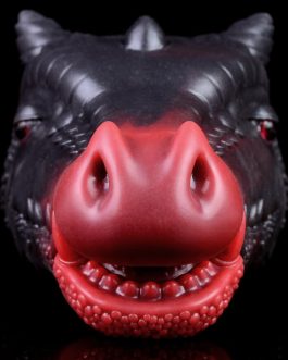 Male Masturbators Red Dragon Head Oral Sex Deep Throat Blow Job Stroker for Men Orgasm Silicone Pocket Pussy Sucking Toy Lifelike Animal Masturbater Cup with Teeth for Men BDSM Toy