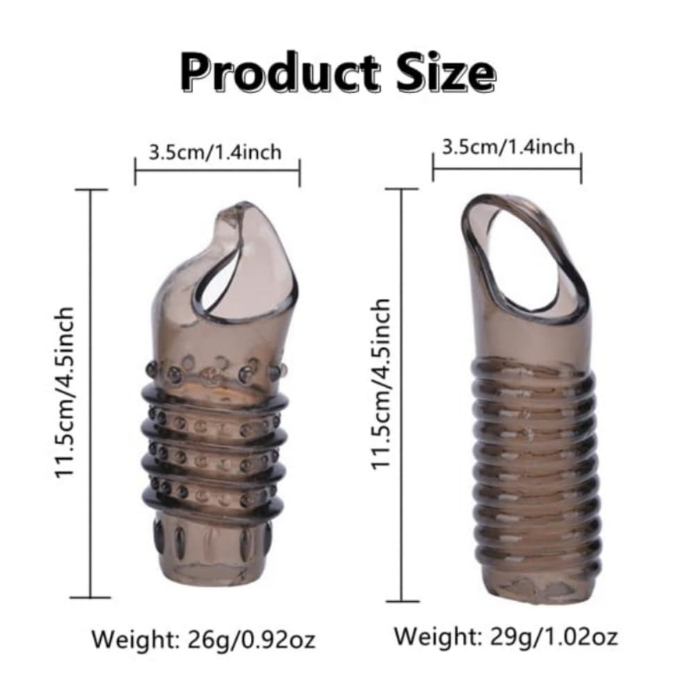 2 Pcs Sex Toys Penis Sleeve Cock Sleeve, Cock Ring Male Sex Toys for Men Penis Extender, Penis Ring Knot Dildo Girth Enhancer Sleeve Adult Toys for Men Couples Juguetes Sexuales