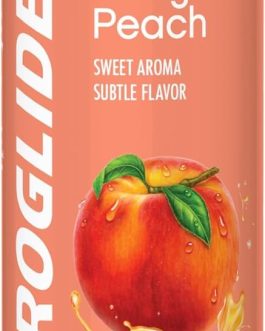 Astroglide Peach Flavored Personal Lubricant (8.5oz), Lube for Men, Women and Couples, Delicious Flavor, Hypoallergenic, Vaginal Safe, Condom Compatible