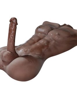 FST Male Exterior Shape Sex Doll with 7 Inch Erection Penis and 3D Realistic Muscle Design Love Doll for Women with Insertable Anus Hole for Gay Masturbation… Black
