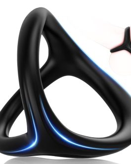 Silicone Penis Ring for Men, Adorime 3 in 1 Ultra Soft Stretchy Cock Ring Penis Enlargers Erection Tool, Sex Toy for Men