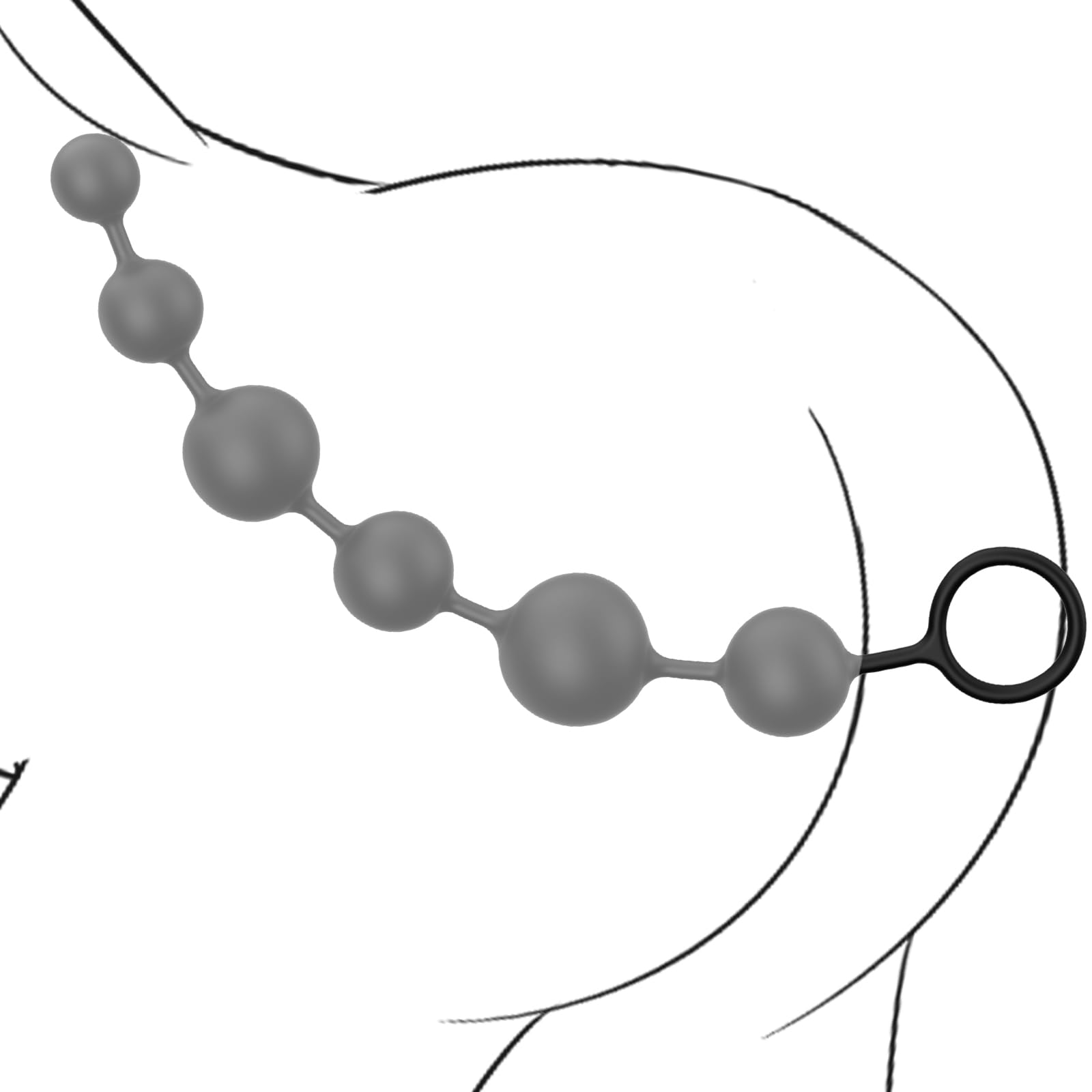 Anal Beads Butt Plug Sex Toys - Anal Plug with Insertable Silicone Safe Beads Prostate Massager Sex Toys with Different Balls Anal Toy Trainer Anal Plug for Men Women Couples Anus BDSM Play | 6 Balls