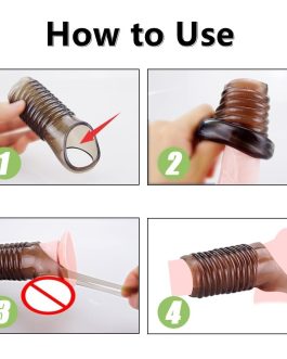 2 Pcs Sex Toys Penis Sleeve Cock Sleeve, Cock Ring Male Sex Toys for Men Penis Extender, Penis Ring Knot Dildo Girth Enhancer Sleeve Adult Toys for Men Couples Juguetes Sexuales
