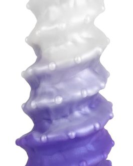Huge Fantasy Tapered Dildo, 10 Inch Big Monster Silicone G Spot Anal Dildo, Thick Ribbed Purple Dildos with Powerful Suction Cup, Soft Textured Large Dragon Dildos Weird Alien Sex Toys for Men Women