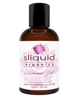 Sliquid Organics Water-Based Lube – Aloe Vera Leaf Infused with Organic Oils & Botanicals, Natural Lubricating Gel for Women/Men/Couples, Unscented, 4.2 Fl Oz