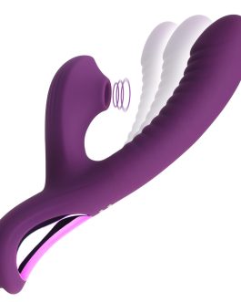 Tracy’s Dog Come-Hither Rabbit Sucking Vibrator for Clitoral G Spot Stimulation, Adult Sex Toys for Women Couple, Vibrating Finger Massager with 3 Suction and 10 Vibration & Come-Hither Modes (Beta)