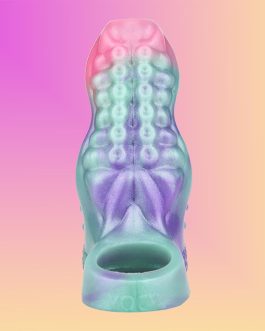 Octopus Tentacle Fantasy Penis Sleeve Enlarger with Cock Ring, Reusable Dildo Sheath Cover Extender Adult Sex Toy for Men Couples (M)