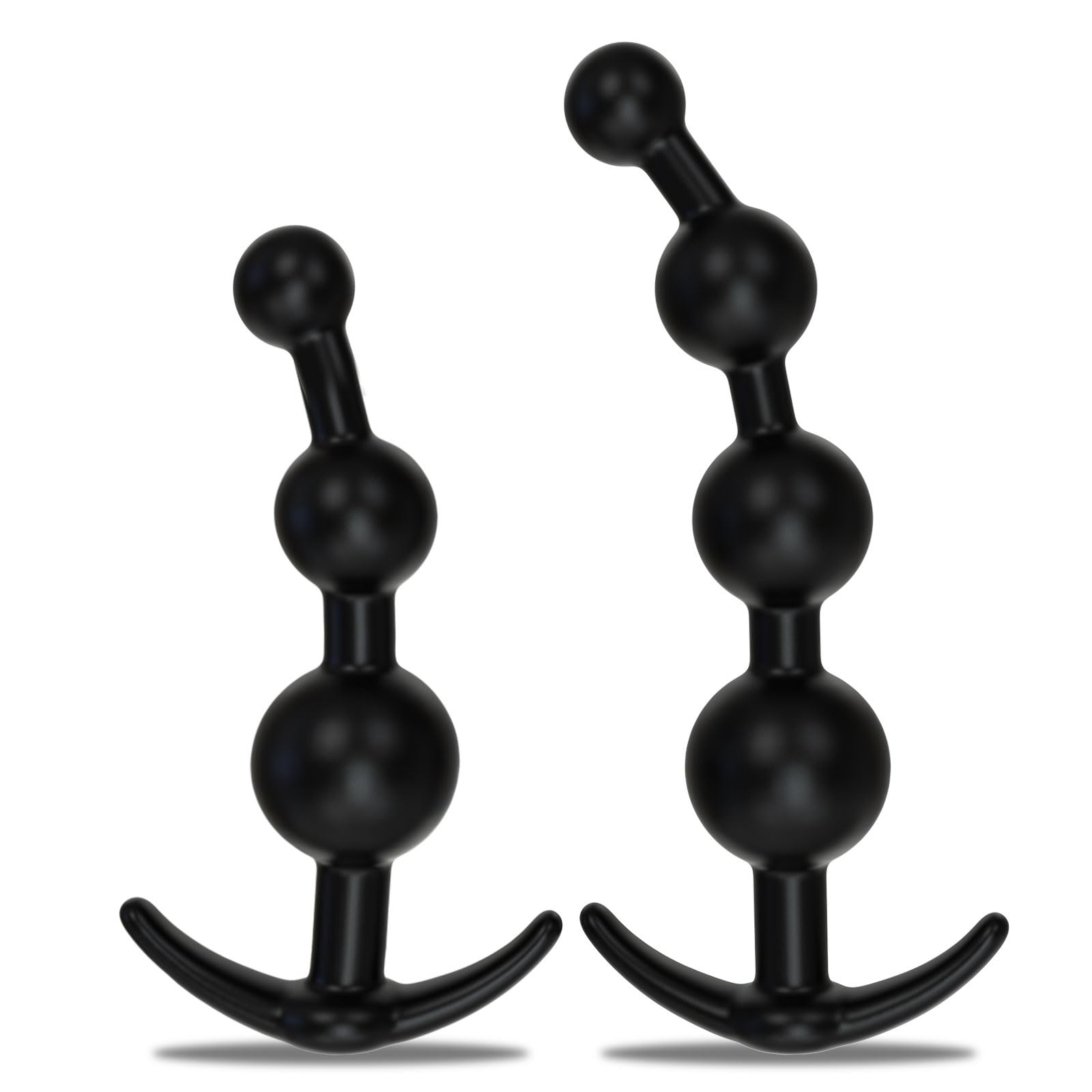 2PCS Anal Beads & Butt Plug, Silicone Anal Training Kit, Flexible Anal Bead Sex Toys with Different Size Anal Balls Prostate Massage, Anal Plugs for Men Women Couples Anus Dilator Dildo Anal Toys