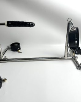 Heavy Sex Machine Duty Stainless Steel Bar Spreader with Dildo Hand Foot Collar Bondage Toture Rack Frame Handcuffs BDSM Tie Set