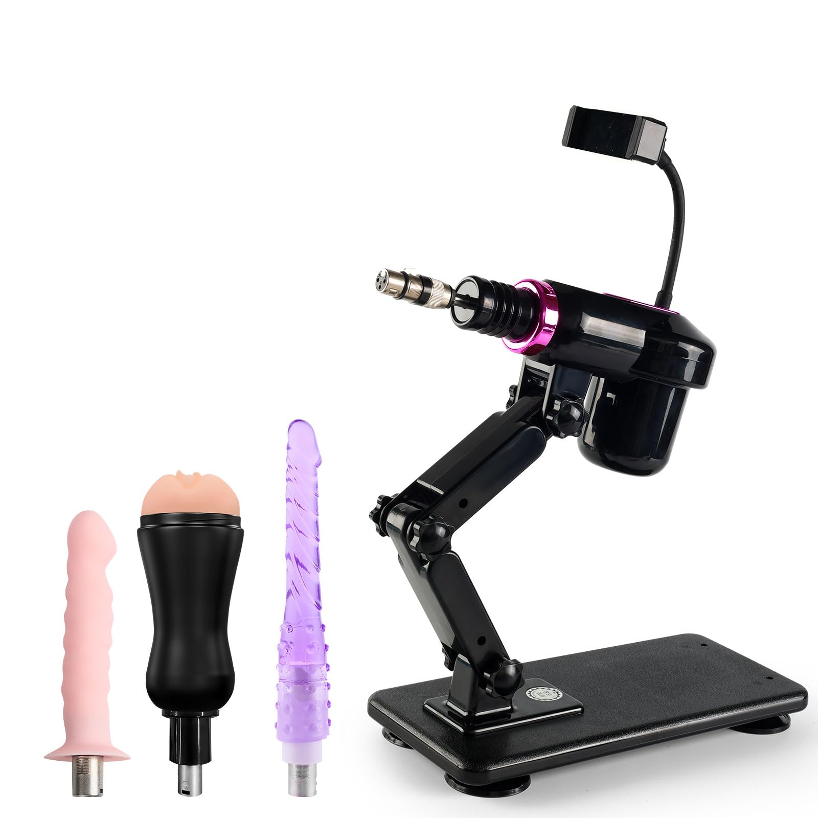Jynkry Mini Sex Machine Automatic Thrusting Dildo Machine, Compact Love Machine with 2 Dildos & Masturbator Cup, 360° Multi-Angle Adjustable Stand & 3XLR Connector, Adult Toys for Men Women