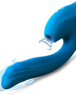 All-in-One Vibrator Adult Sex Toys, Rabbit Vibrator Style – Soft Liquid Silicone Dildo with 10 Suction, 10 Vibration & 7 Thrusting Modes, Full-Body Stimulation Pleasure Tool for Women Men Couples