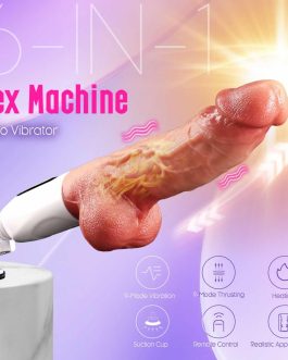 Thrusting Dildo Vibrator Sex Toys Machine, Upgraded Realistic Vibrating Dildos with Adjustable Suction Cup, G Spot Dildo Adult Toy with 9 Vibration & 9 Thrusting & Heating Modes for Women Men Couple