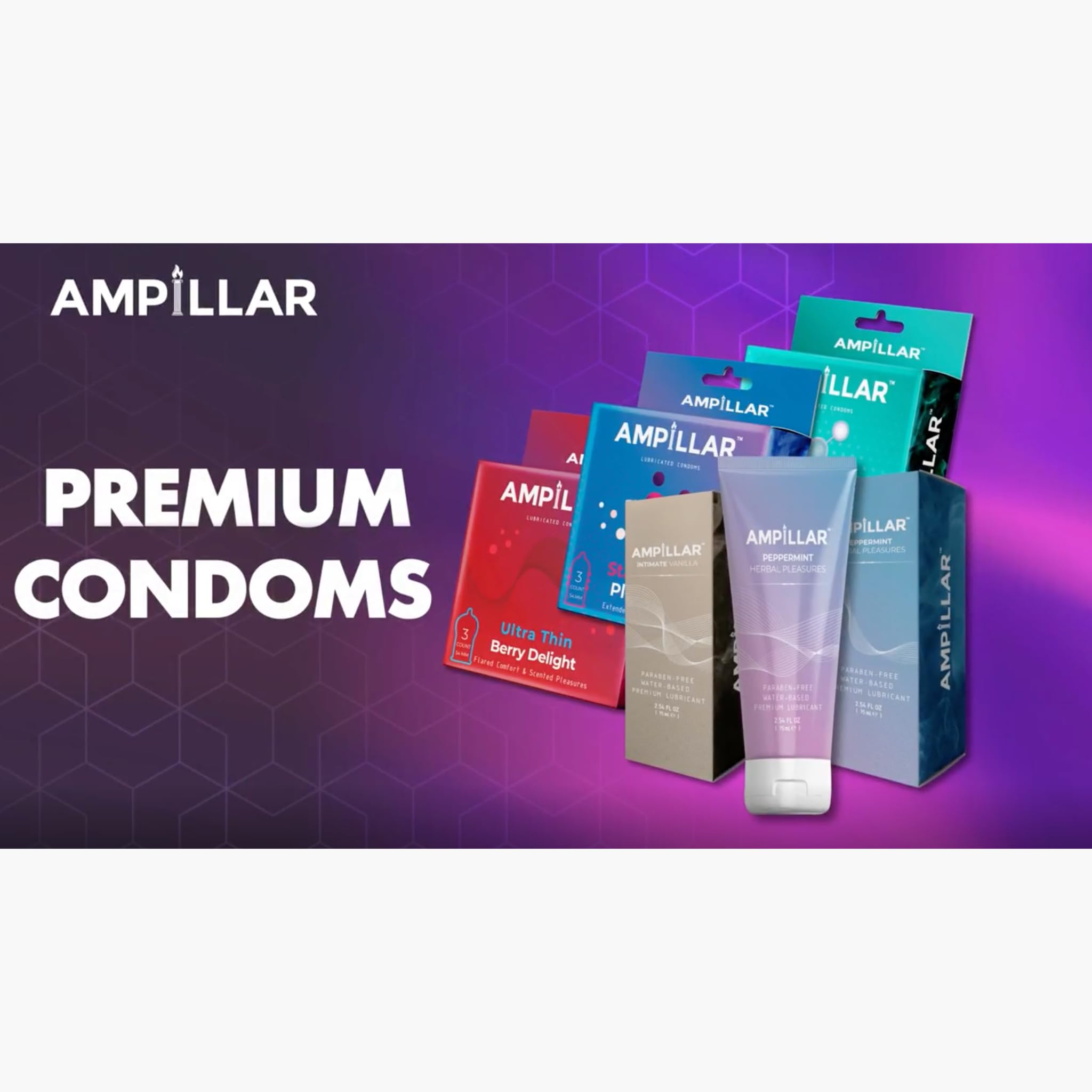 AMPILLAR Condoms Ultra Thin XL Gold, Extra Large Natural Feel Smooth Lubricated Condoms - 12 Count