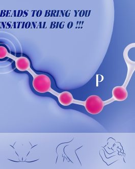 Anal Beads Butt Plug Sex Toys, IMOTANI Flexible Silicone Butt Plug Prostate Massager Anal Toys with 6 Beads, Adult Toys Anal Trainer with Pull Ring Design, Sex Toy for Men Women Couples
