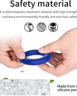 3 Colors Silicone Cock Rings Reusable Penis Rings for Men, Peni Ring for Male Erection Enhancing and Sex Longer Lasting Stronger Adult Sex Toys Games for Men Women Couples Pleasure