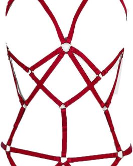 Women Harness Cupless Cage Bra Set Elastic Lingerie for Women Adjustable Hollow Out Strappy Set Sexy Strap Belt
