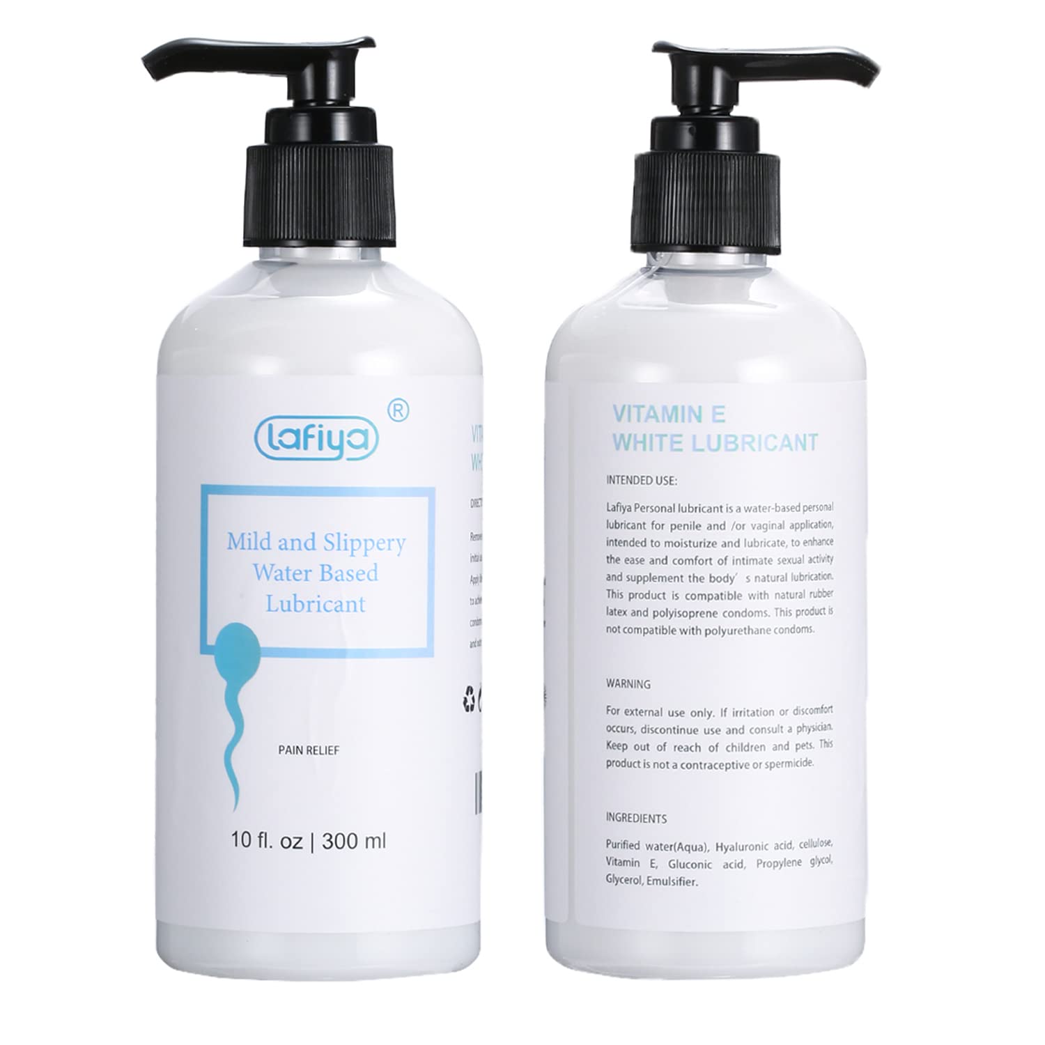 Water Based Lubricant, Vitamin E Creamy White Lube for Vaginal and Anal Sex, Long Lasting Non Sticky Slippery Personal Lubricant Moisturizer for Women Men Massage 10 oz