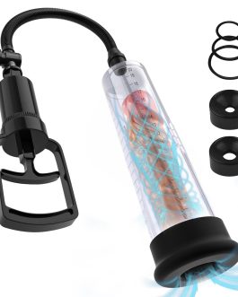 Penis Pump for Men Manual Penis Vacuum Pump with Pocket Pussy Sleeve Penis Enlarger and Extender for Male Enhancement Erection Booster and Sexual Pleasure Adult Sex Toy with Suction Sleeves