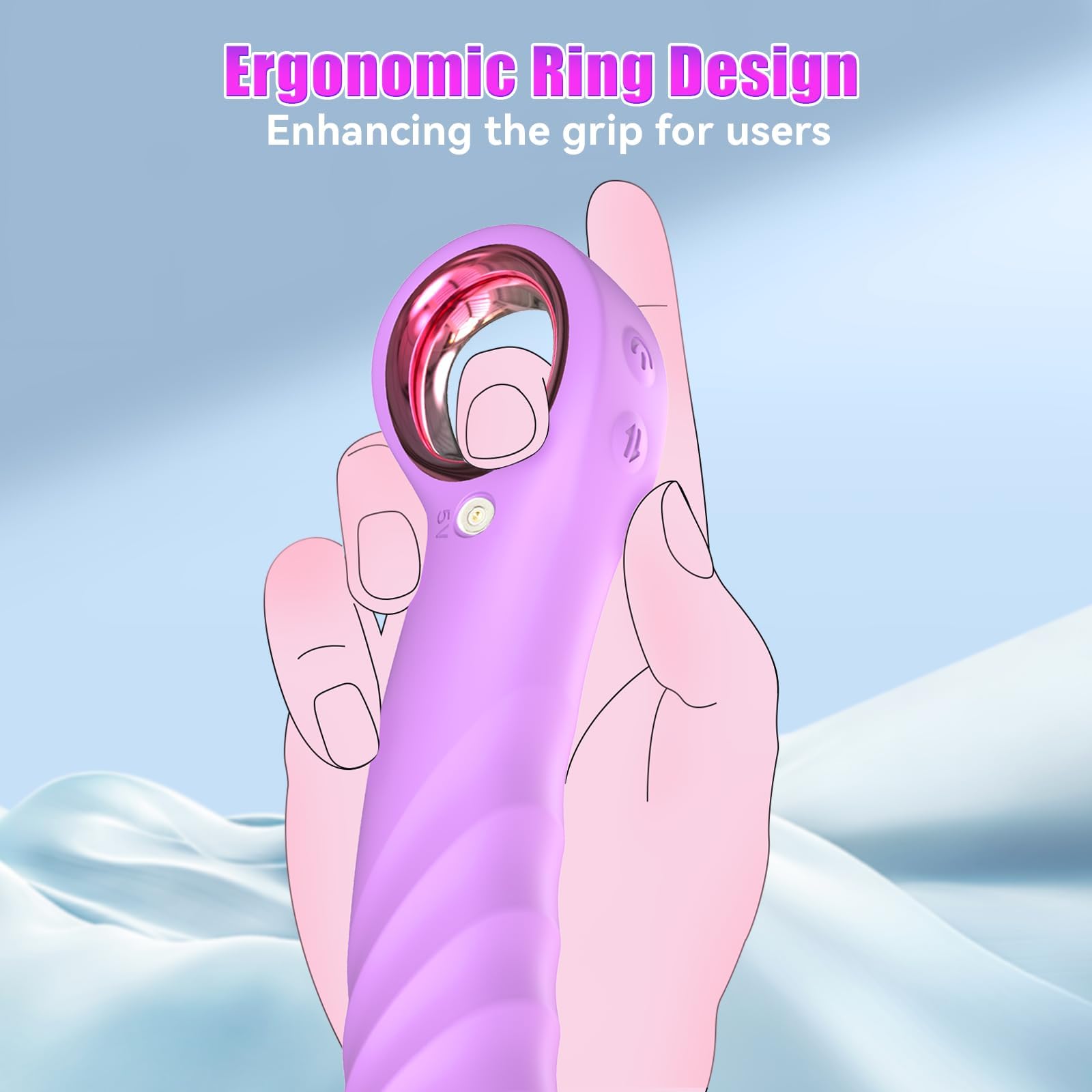KFAKA Thrusting Vibrator Dildo, 7 Pulsation & 7 Vibration Modes Sex Toy, Rechargeable Silicone G-Spot Adult Toys with Handle Ring, 8.3" Waterproof Realistic Dildos for Women, Men & Couples (Purple)