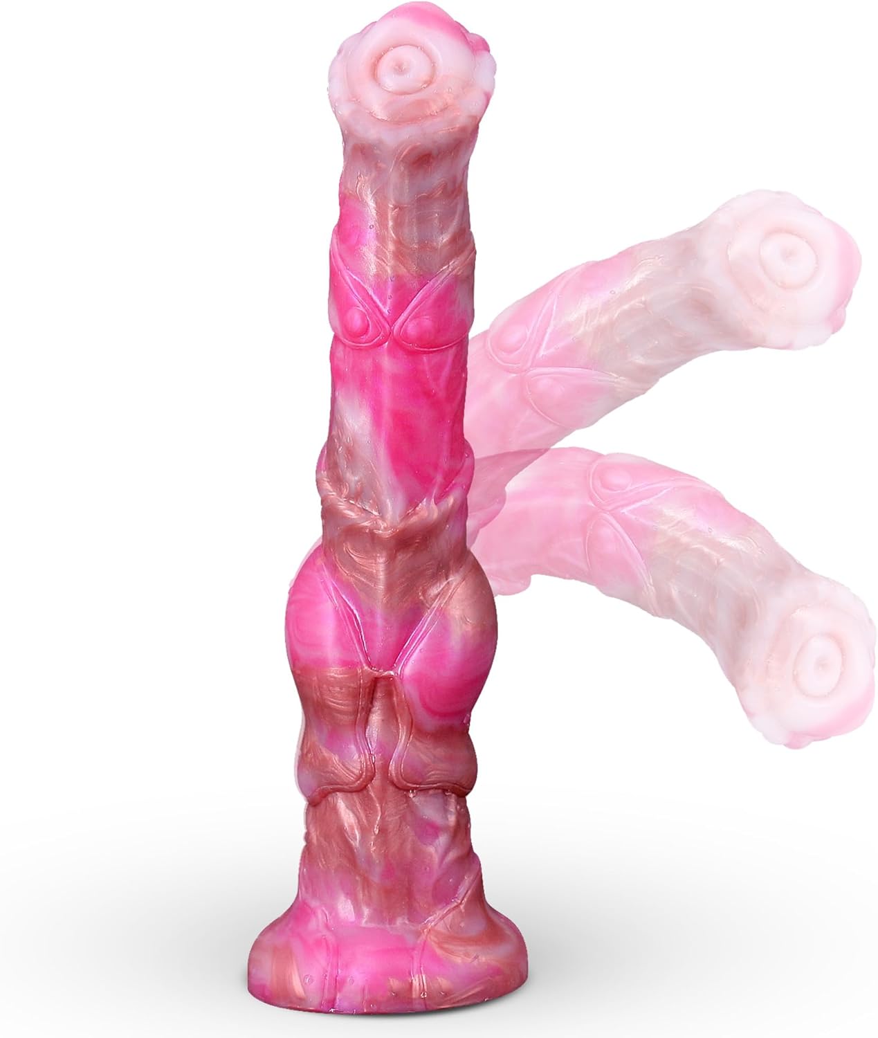 Horse Dildo 12inch Long Monster Dildos with Knot and Suction Cup, Thick Pink Silicone Dragon Dildo Anal Plug Toys for Women Men G Spot Anal Play