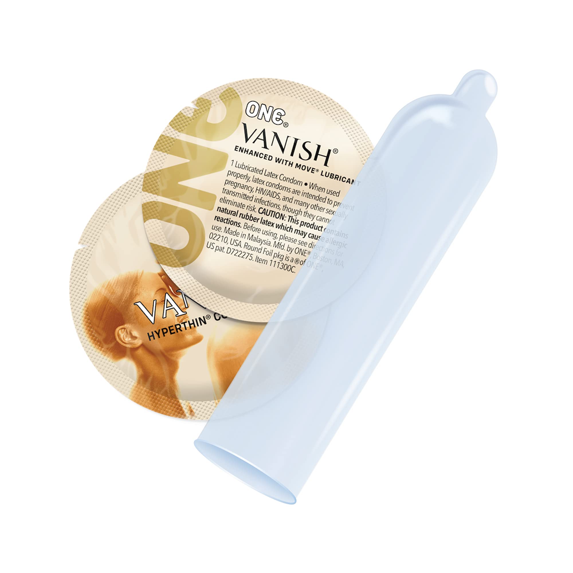 ONE® Condoms Vanish Hyperthin | Ultra Thin Latex Condoms 100 Pack