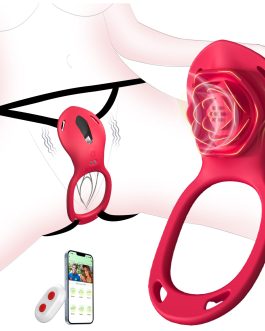 Couples Rose App Remote Control Wearable Vibrator, Couple Women Adult Sex Toys Games for Men, Hands Free Panty Clitoris Vibrator Vibrating Cock Ring, ZOOPLOU BDSM Female Sex Toy