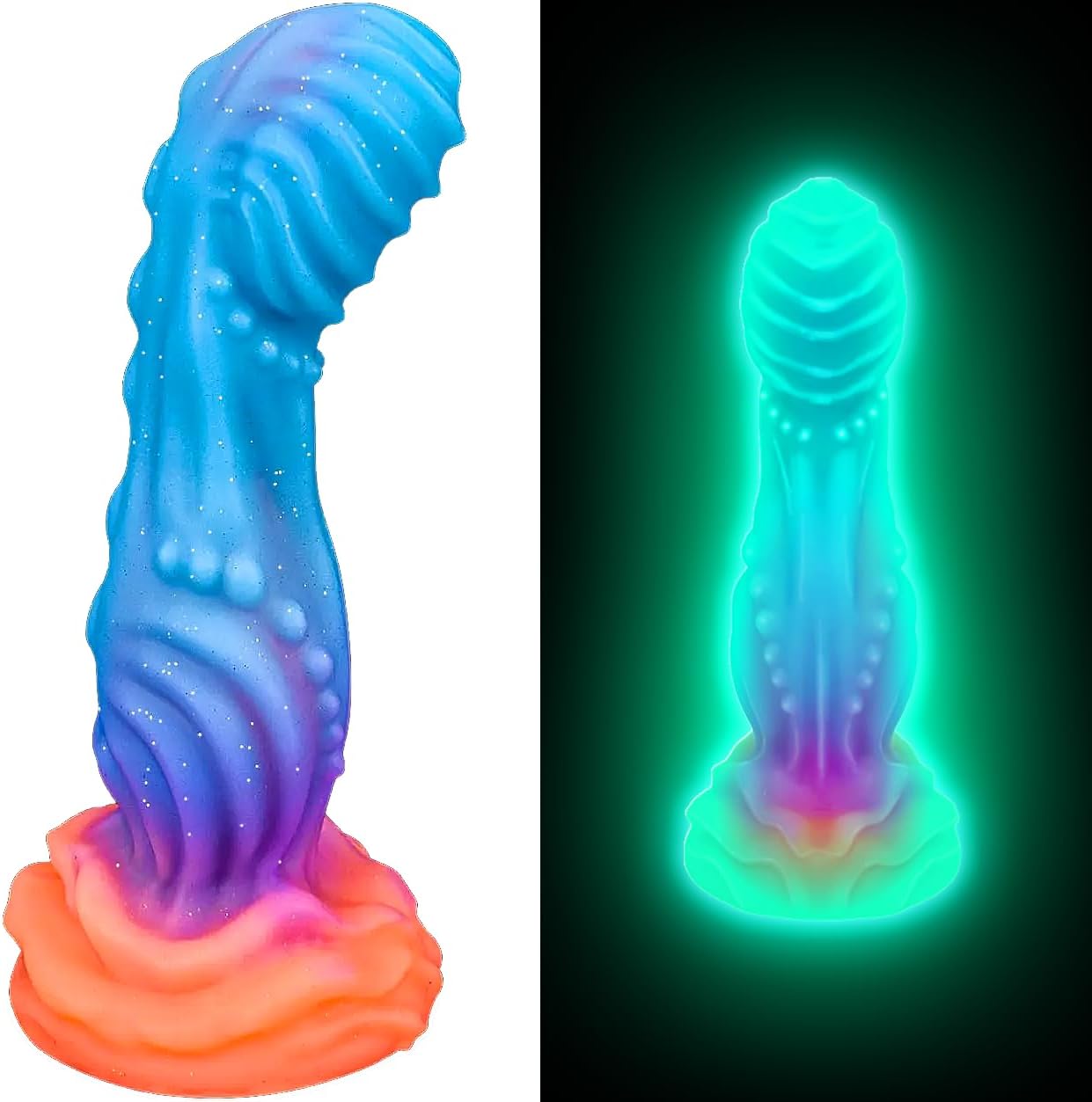 7.2" Fantasy Monster Dildo with Knot U & G-spot Dragon Dildo with Suction Cup, Long Anal Plug Adult Sex Toys & Games for Women Men Couples (DrakoPod)